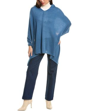 Portolano Lightweight Cashmere Poncho - Blue