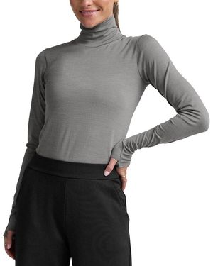 Beyond Yoga Luxeknit Merino Wool-blend Turtleneck Sweater - Gray