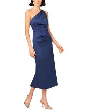 Aidan Mattox Stretch Mikado Midi Dress - Blue