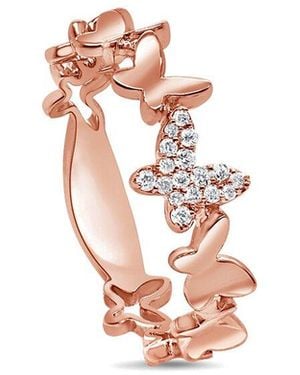 Sabrina Designs 14K 0.09 Ct. Tw. Diamond Butterfly Band Ring - White