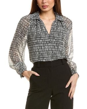 Vince Camuto Raglan Sleeve Blouse - Gray