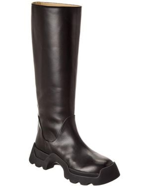 Proenza Schouler Stomp Leather Knee-High Boot - Brown
