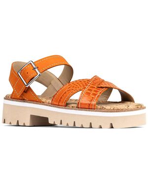 Donald J Pliner Pyper Leather Sandal - Orange