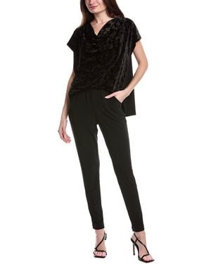 Joseph Ribkoff Mixed Media Jumpsuit - Black