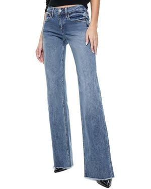 Alice + Olivia Bodie Low-Rise Bootcut Jean - Blue