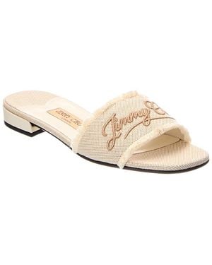 Jimmy Choo Joa Canvas Sandal - White