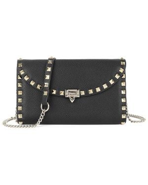 Tiffany & Fred Paris Studded Leather Clutch - Black