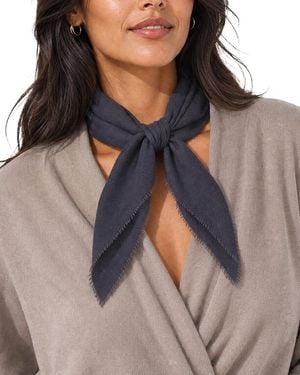 Blue Pacific Solid Cashmere-Blend Neckerchief - Brown