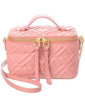 Fendi Ff Leather Vanity Case - Pink