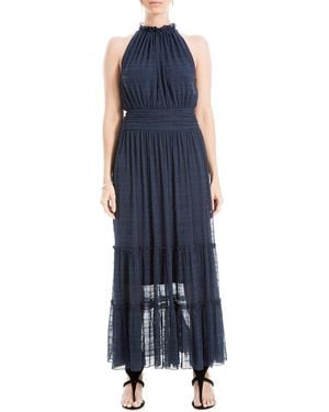 Max Studio Halter Maxi Dress - Blue