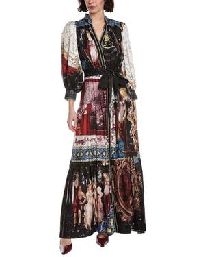 Alice + Olivia Cora Volume Tiered Shirt Dress - White
