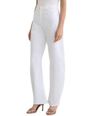 Reiss Petite Sabel Barrel Leg Jean - White
