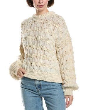 FRAME Popcorn Stripe Alpaca-Blend Jumper - White