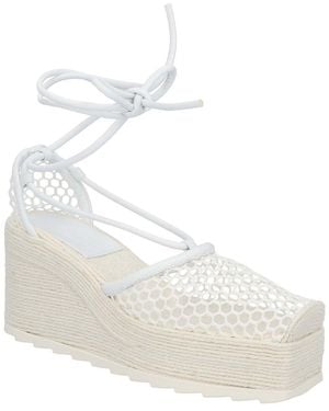 Bottega Veneta Polyester Stretch Espadrille Wedge (Authentic Pre- Loved) - White