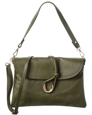 Persaman New York Adelais Leather Shoulder Bag - Green