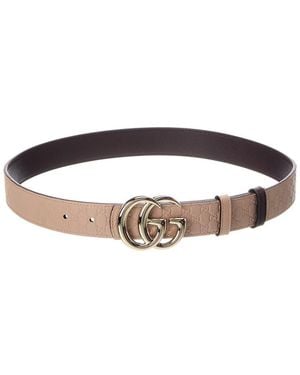 Gucci GG Reversible Leather Belt - Brown