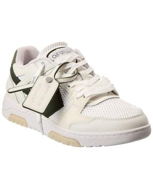 Off-White c/o Virgil Abloh Slim Out Of Office Mesh & Leather Trainer - White