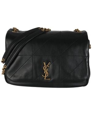 Saint Laurent Black Leather Matelasse Monogram Small Jamie 4.3 (authentic Pre- Loved)