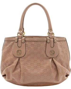 Gucci Ssima Studded Scarlett Medium Tote (authentic Pre-loved) - Brown
