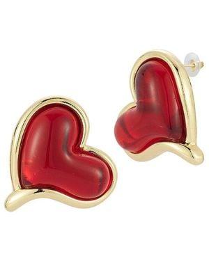 Sphera Milano Plated Cz Earrings - Red