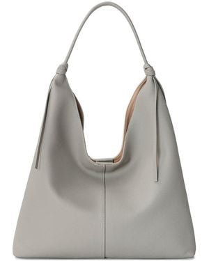 Tiffany & Fred Paris Full-Grain Leather Tote - Gray