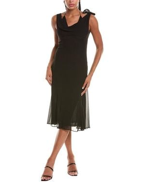 Alice + Olivia Abigail Bikini Cowl Neck Fitted Midi Dress - Black