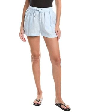 Reiss Clement Linen Drawstring Short - Blue