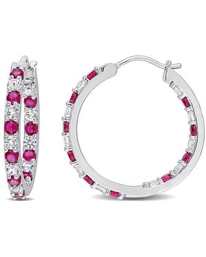 Rina Limor Silver 3.60 Ct. Tw. Gemstone Clip-on Earrings - White