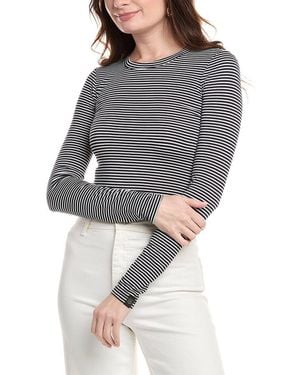 Rag & Bone Luca Stripe T-Shirt - Grey