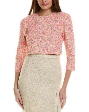 St. John Tweed Top - Pink