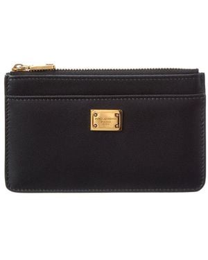 Dolce & Gabbana Plongé Leather Card Holder - Black
