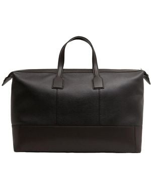 Reiss Carter Leather Holdall Bag - Black