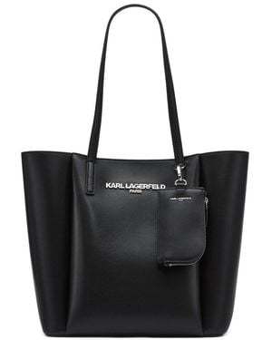 Karl Lagerfeld Louise Leather Tote - Black
