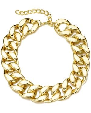 Adornia Lightweight Chunky Curb Chain Necklace - Metallic
