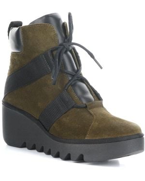 Fly London Blom Suede Boot - Green