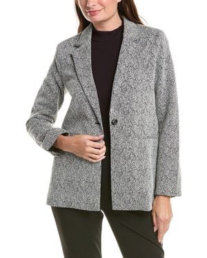 Tahari Notch Lapel Jacket - Grey