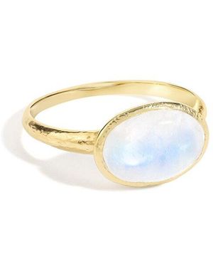TIRAMISU 14K Over 3.30 Ct. Tw. Moonstone Solitaire Ring - White
