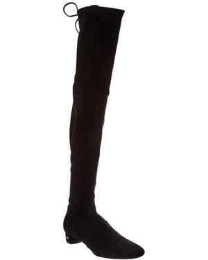 Stuart Weitzman Bridget City Suede Over-The-Knee Boot - Black