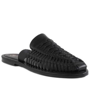 Seychelles Woven Leather Mule - Black