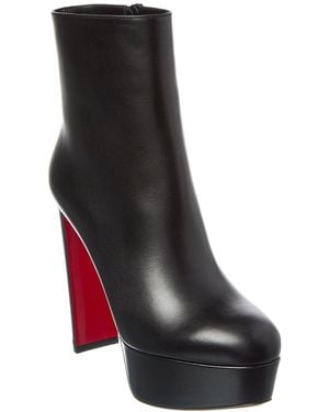Christian Louboutin Loo 100 Leather Bootie - Black