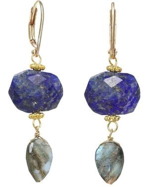 Rachel Reinhardt Jewelry Gemstone Dangle Earrings - Blue