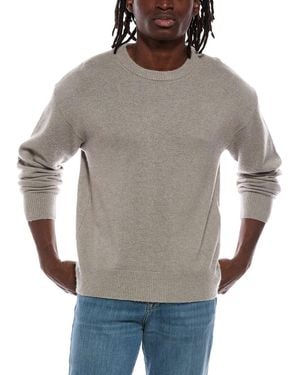 Helmut Lang Brushed Wool & Cashmere-Blend Crewneck Sweater - Gray