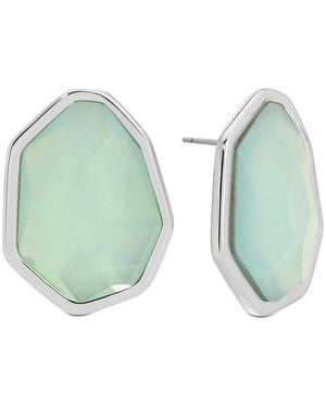 Ettika Plated Stud Earrings - Green