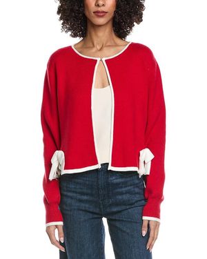 Fate Contrast Open Cardigan - Red