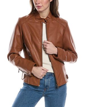 RENE LION Moto Jacket - Brown