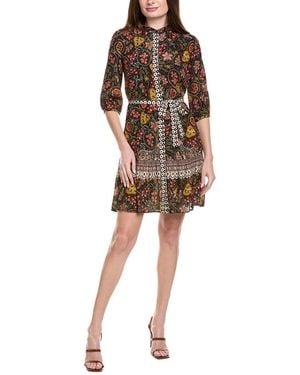Saloni Silk Mini Dress - Brown
