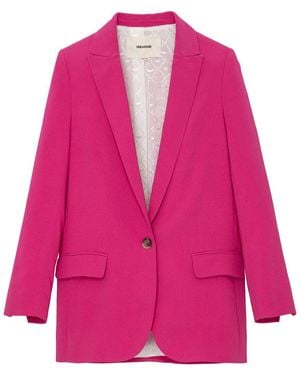 Zadig & Voltaire Viva Crepe Blazer - Pink