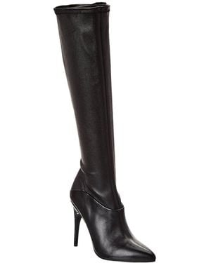 Reiss Carina Stretch Leather Knee-High Boot - Black