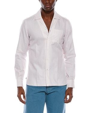 Isaia Camp Collar Shirt - White