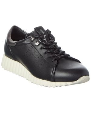 Ferragamo Leather Trainer - Black